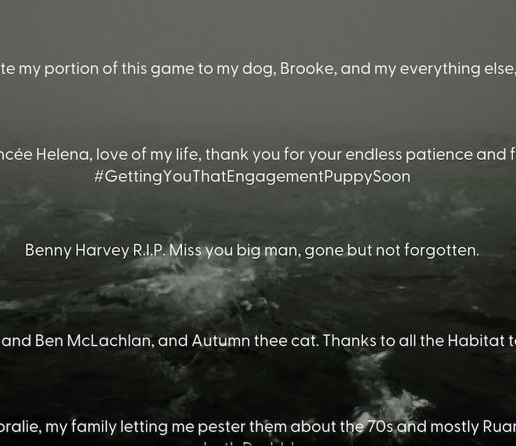 Here’s a wee easter egg at the end of the Scottish oil rig horror game Still Wakes the Deep :)