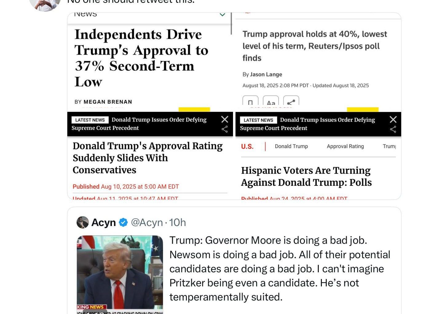 Pedo Shitler Assolini Trump is polling higher with MAGATS, pedophiles, and criminals. That’s like being voted prom king at a prison yard.