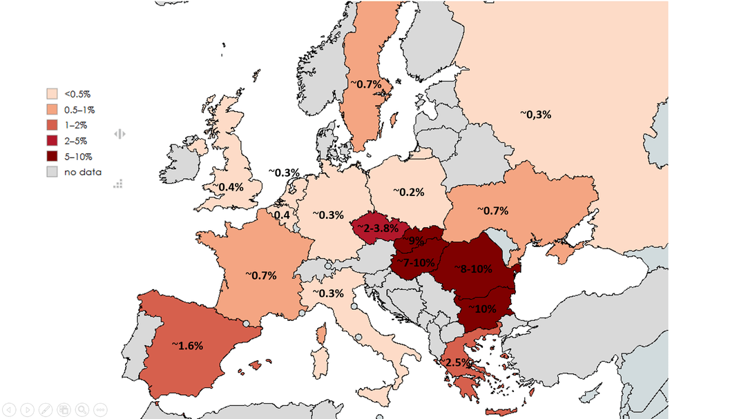 Adendum k dopolední diskuzi o Romech: přibližné procento Romů v populaci vs. jejich vnímání
