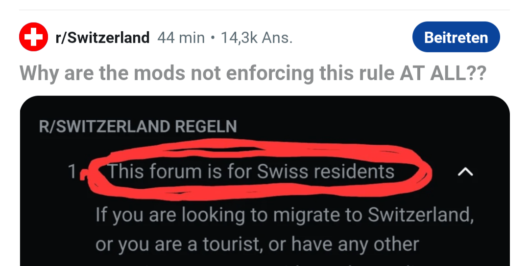 Least nationlist Swiss