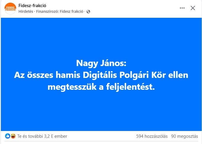Az oszt' igen! Feljelentéssel fenyegetőzés facebook csoport létrehozásáért, fizetett hirdetésben