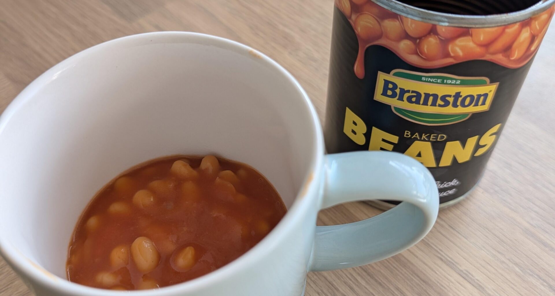 Follow up to the jug o' pasta: mug o' beans