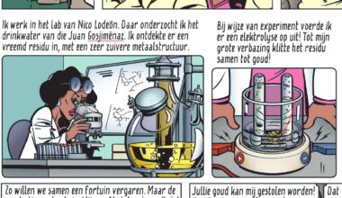 Over’t algemeen begrijp ik alle woordspelingen in Kiekeboe. Maar dees “Gosjiménaz” ik weet niet of het een woordspeling is zelfs… (De Kiekeboes #155 In troebel water, via de app Strips.be)