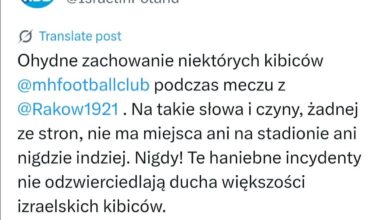 Reakcja ambasady na baner kibiców Izraela