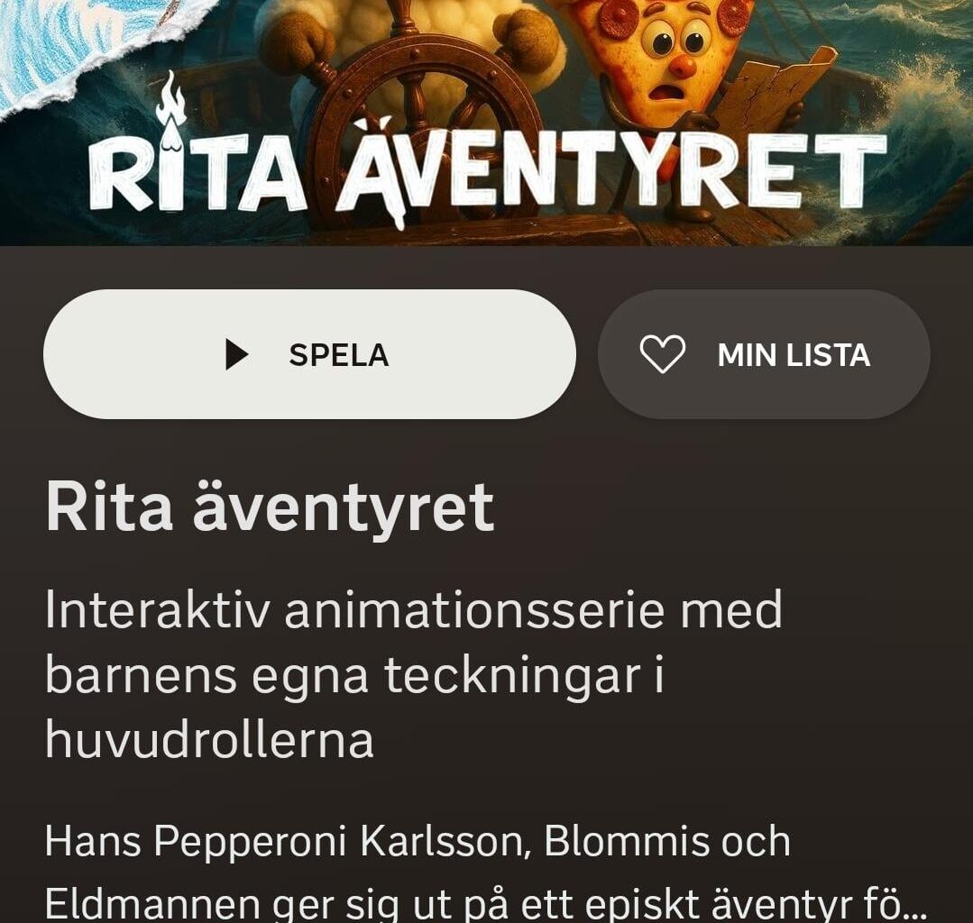 SVT producerar ett barnprogram skapat med generativ AI