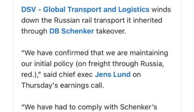 Lund says DSV will shut down Russian transport inherited from DB Schenker