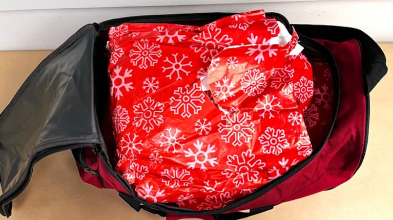 Methamphetamine disguised as a wrapped present.