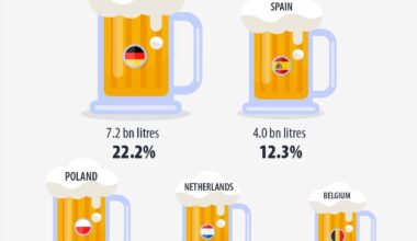 Top beer producers 2024 (Eurostat)