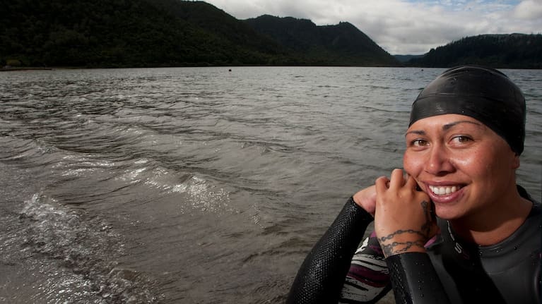 Morrison raised money for Rotorua Hospice by swimming 11.5km from Motiti Island to Maketu in 2015.