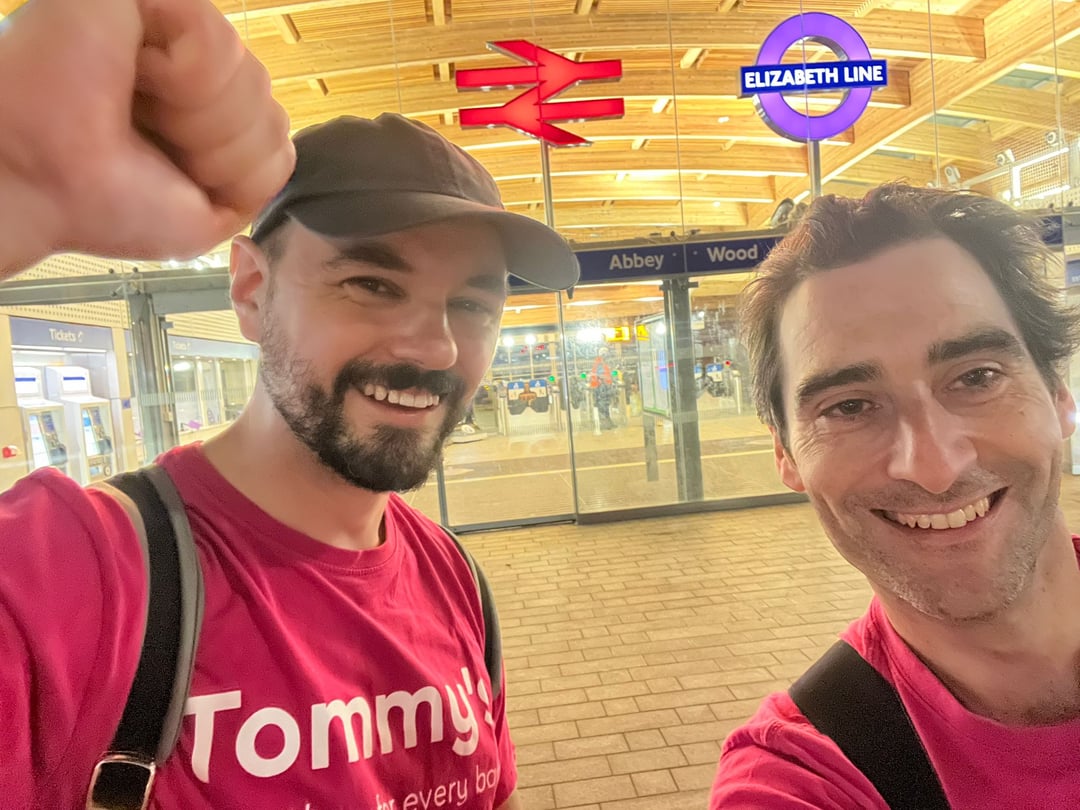 Elizabeth Line: Done! My friends walked the entire Elizabeth Line (well… almost) – 38 Miles, 82,000 Steps, and over £2000 raised for Tommy's - the baby charity!