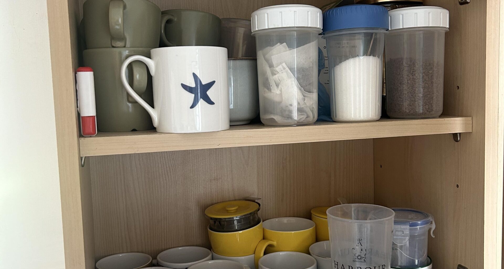My mum has 25 mugs, she lives on her own.