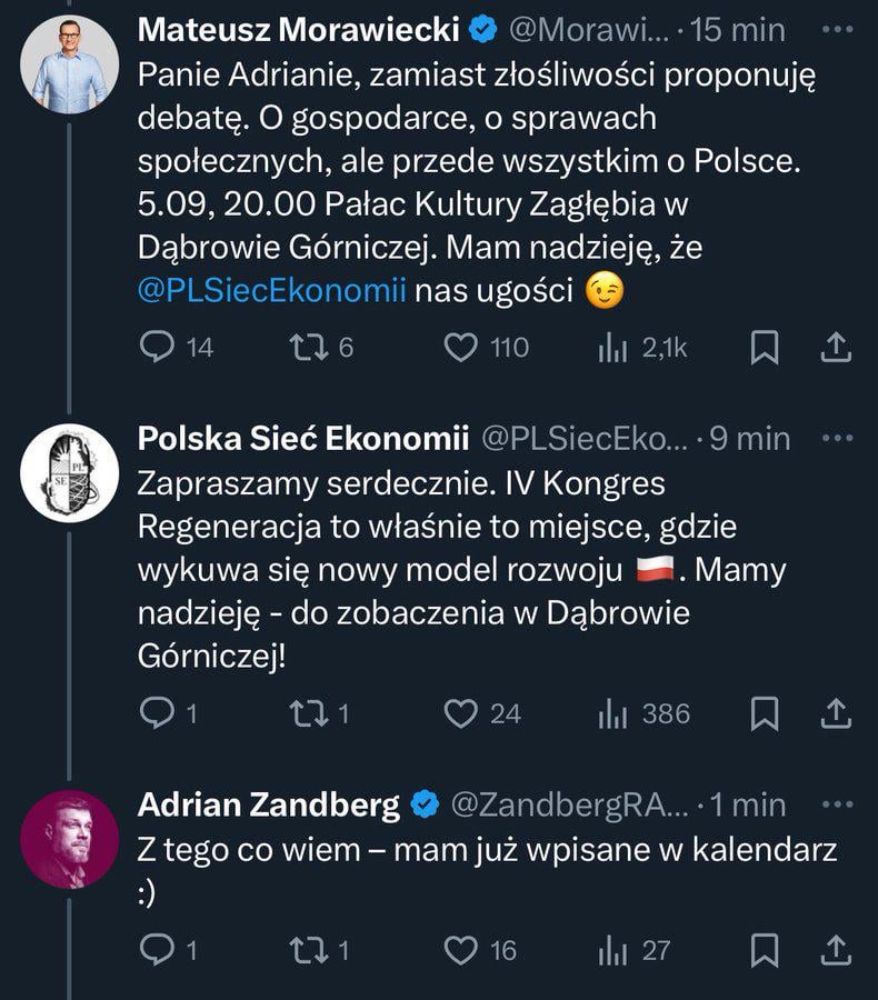 Będzie debata Morawiecki-Zandberg