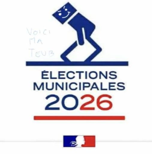 C’est moi qu’on a chargé de faire le logo des élections municipales 2026, j’ai du faire une V2 car visiblement la première version aurait eu trop de fausses interprétations