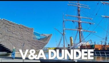 Dundee waterfront and the V&A museum in Scotland