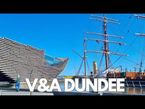 Dundee waterfront and the V&A museum in Scotland