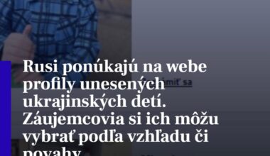 'Mierumilovné' Rusko predáva ukrajinské deti