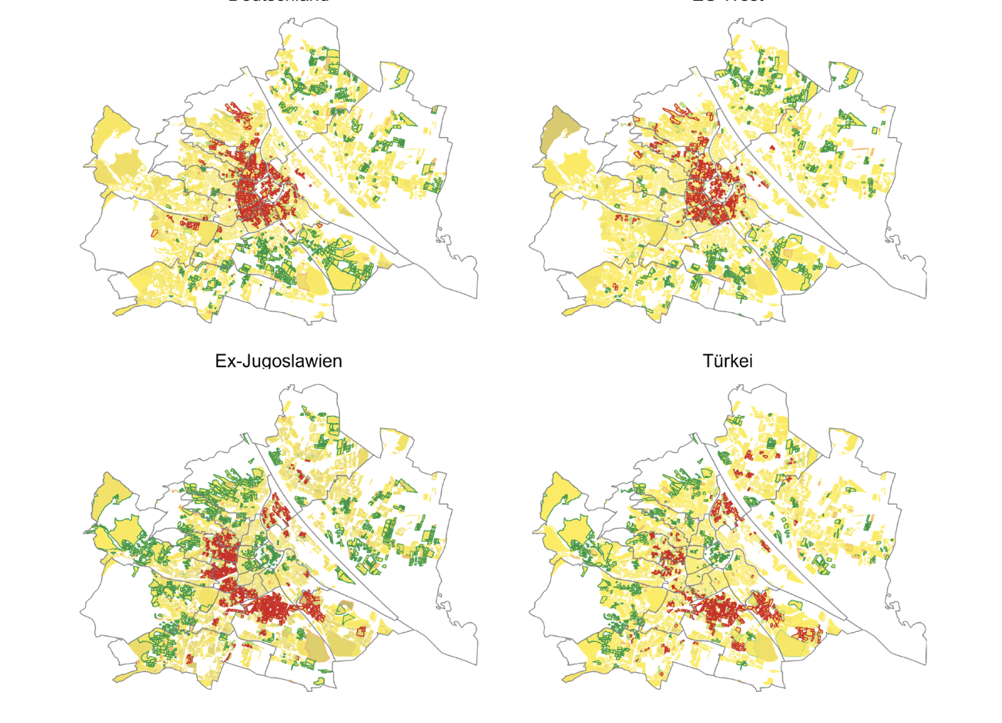 Visualisierung Bevölkerung nach Geburtsland in Wien