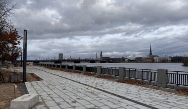 Mūkusalas Street promenade construction goes almost as planned / Article