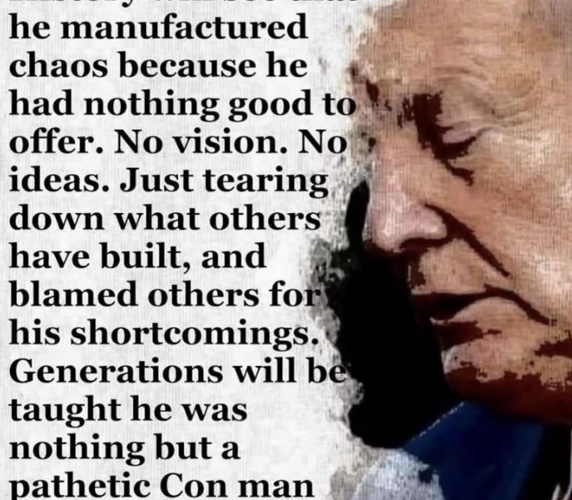 Apart from Trump being a pedophile, this is Trump in a nutshell