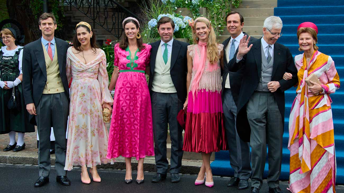 Die luxemburgischen Prinzen bei der Hochzeit von Prinzessin Marie Caroline von Liechtenstein