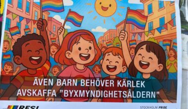 Falska RFSL-affischer med pedofilbudskap under Pride