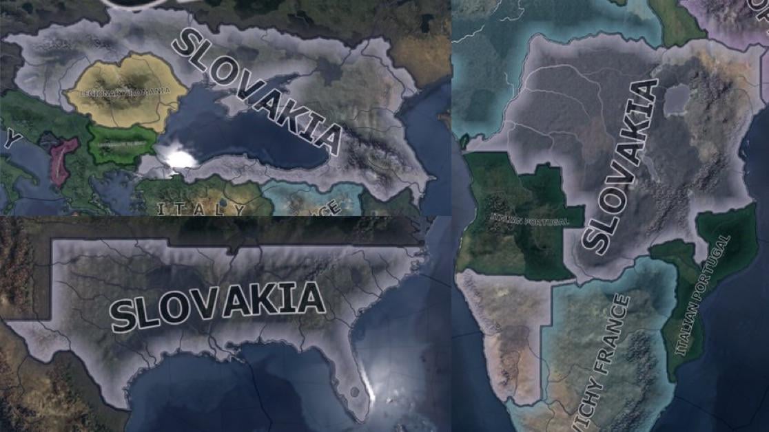 Natural borders of Slovakia
