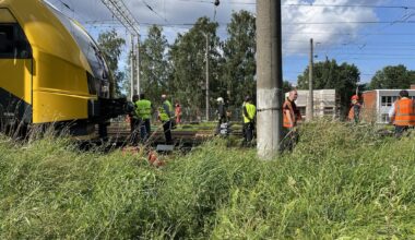 Site of collision at Riga station
