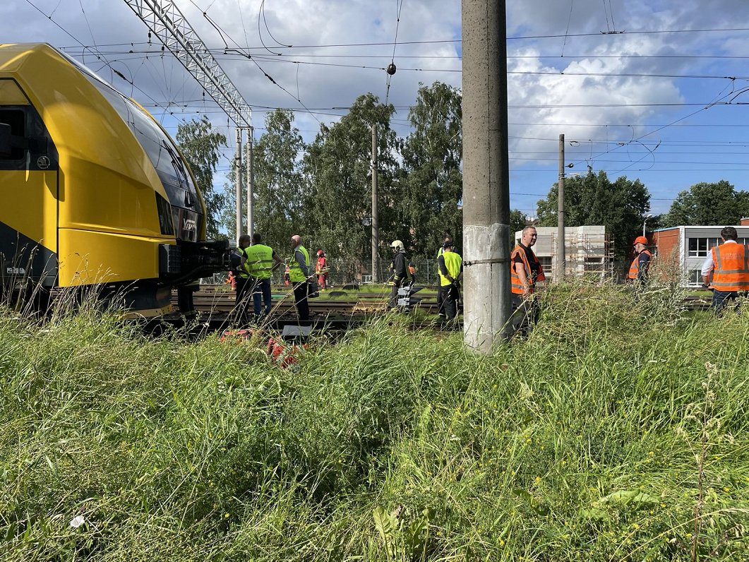 Site of collision at Riga station