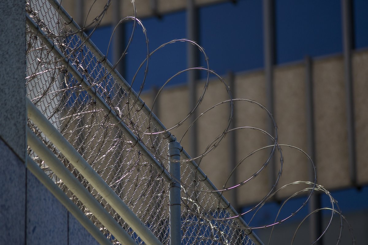 Razor wire is seen on the Metropolitan 