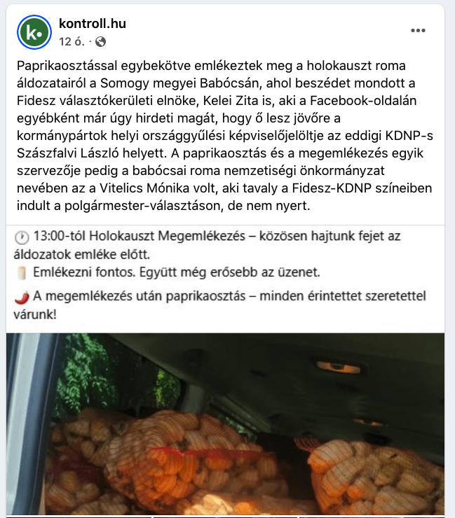 Ha holokauszt, akkor paprikaosztás