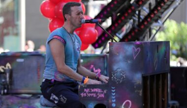 Coldplay's Chris Martin performing in 2024. Pic: AP