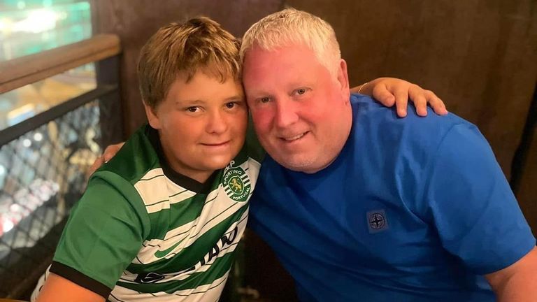 Harvey and his father Mark