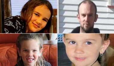 Tom Phillips (top right) and his children Jayda (top left), Maverick (bottom left) and Ember (bottom right). Pic: New Zealand Police
