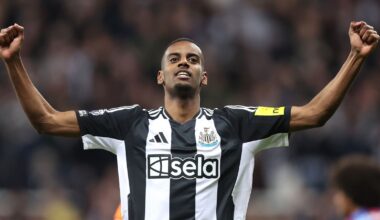Alexander Isak put Newcastle 5-0 up against Crystal Palace in the second half