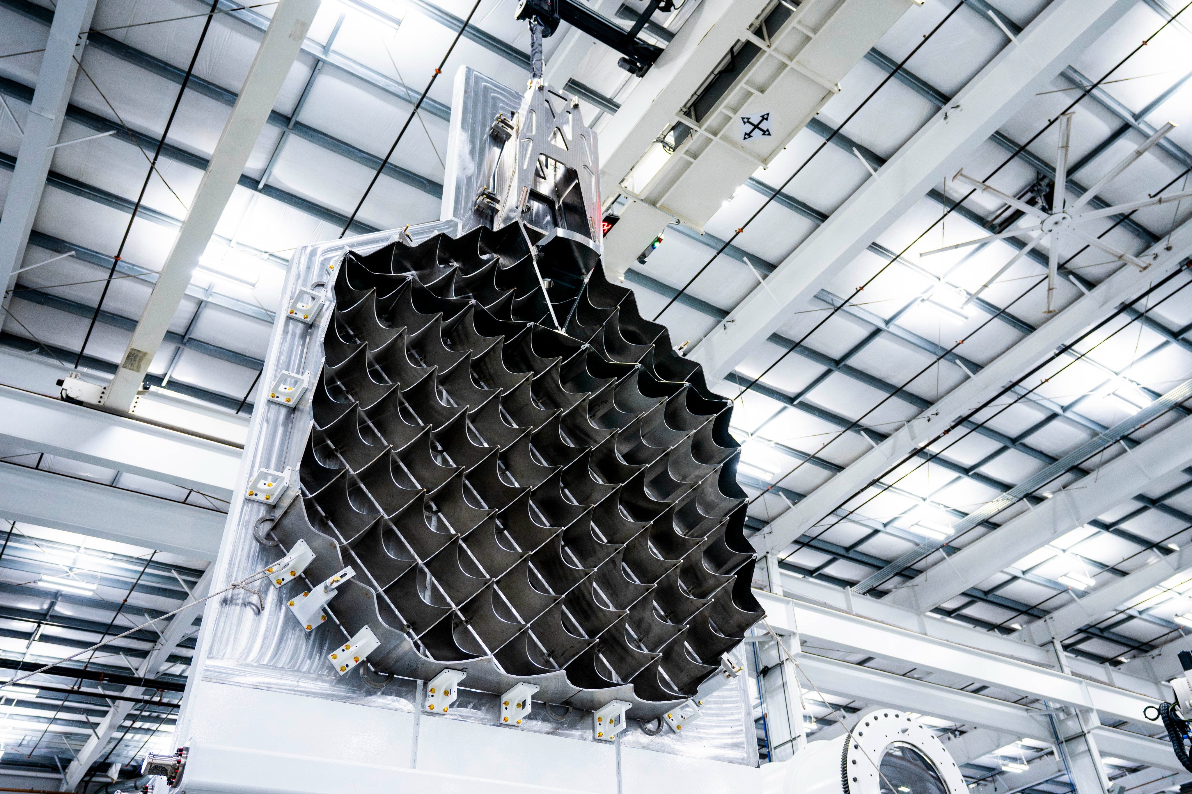 A grid fin of Starship's new Super Heavy booster