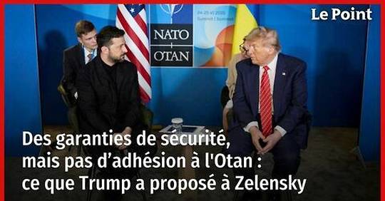 Des garanties de sécurité, mais pas d'adhésion à l'Otan : ce que Trump a proposé à Zelensky