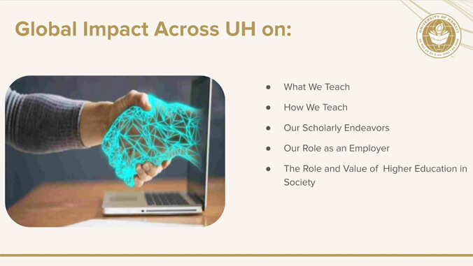 Global Impact Across UH presentation slide