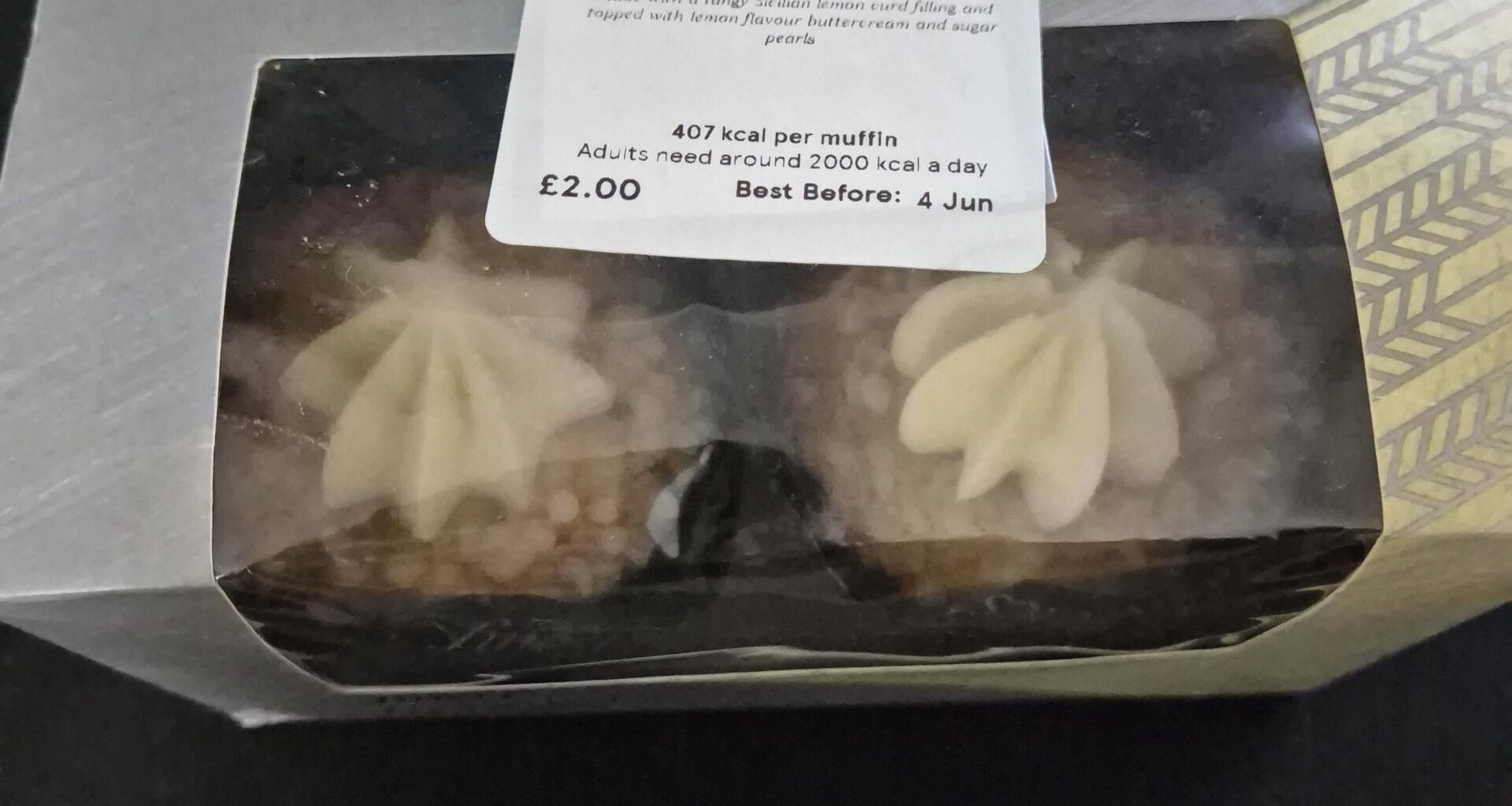 Bought these muffins from Tesco today (29th August), can you spot what might be wrong?