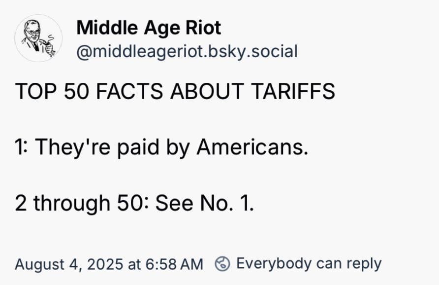 The only people happy to pay more taxes are MAGATS DUMBF*CK. They’re smiling on the outside, crying on the inside, and hoping their emotional support AR-15 can fill the void where their soul should be.
