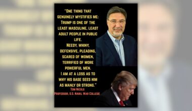 U.S. Naval War College professor once called Trump the 'least masculine' person in public life?