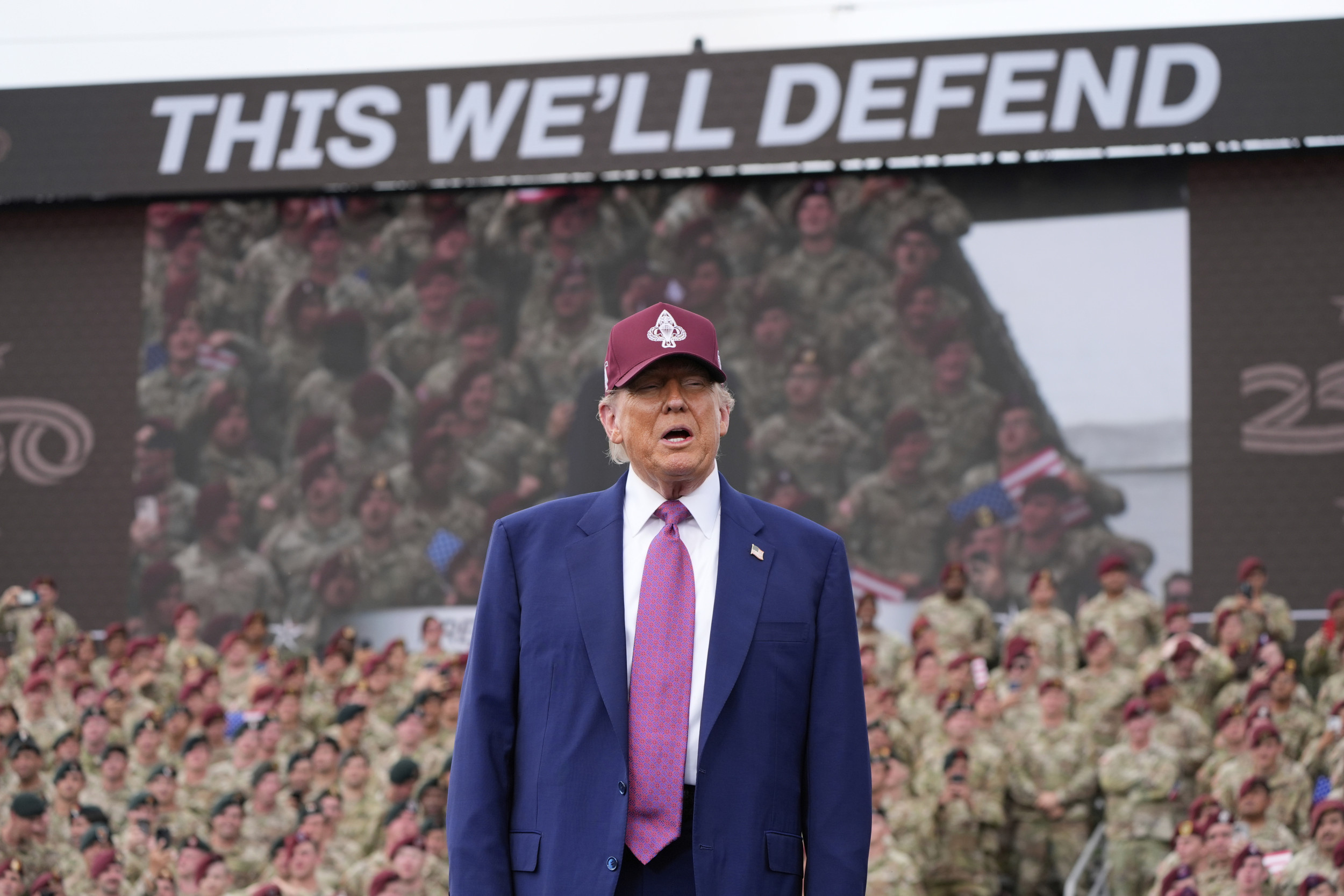 Trump at Army base