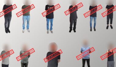 11 captured individuals with blurred faces, labeled Captured.  (X/@aliyerlikaya)