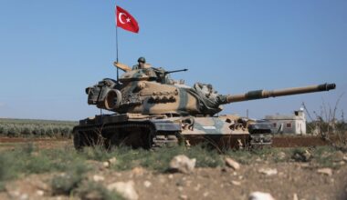 Turkish troops are pictured on the outskirts of the Afrin, Syria on October 19, 2022. (AFP Photo)