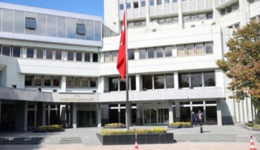 Exterior of the Turkish Foreign Ministry building in capital Ankara, Türkiye on Oct. 19, 2023. (AFP Photo)