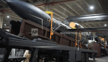 It is claimed that the photo shows a Ukrainian Flamingo missile with a range of over 3,000 km
