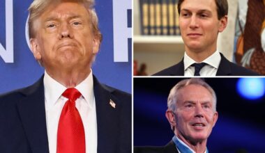 Jared Kushner and Tony Blair join Trump for Gaza ‘policy meeting’ at the White House 