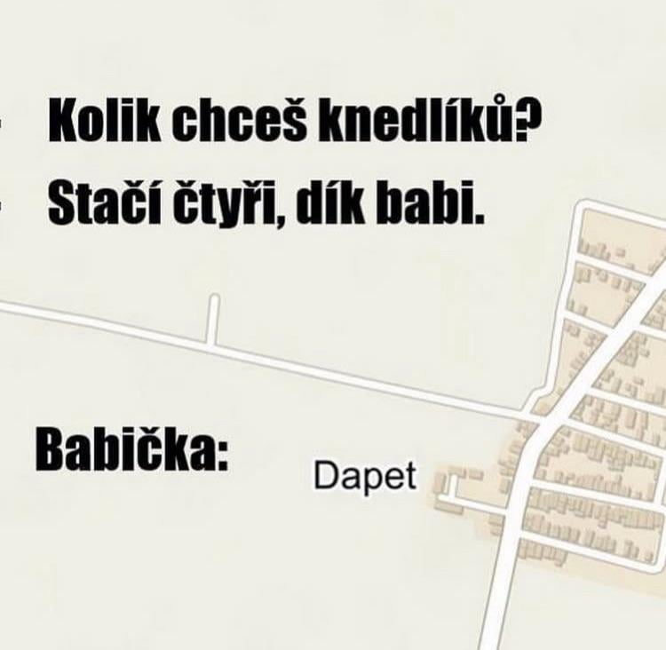 Oběd u babičky je jakože: