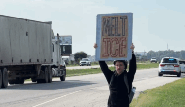 Protest held outside future site of migrant detention facility in Miami County