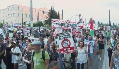 Pro-Palestinian protesters gather in Athens to call for an end to the Israel Hamas war