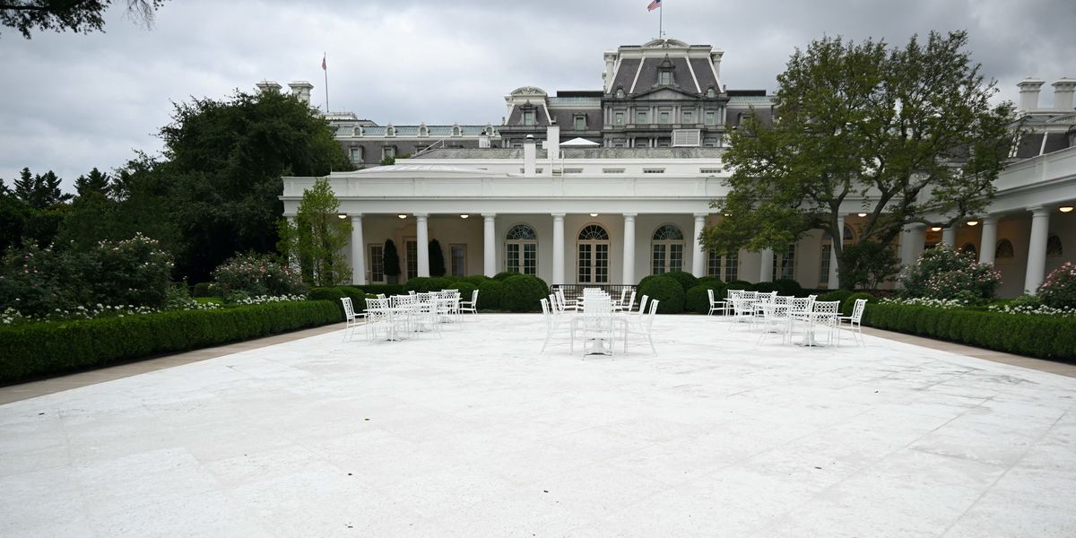 President Trump's Completed White House Rose Garden Redesign